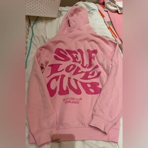 self love club pink sweatshirt🩷🩷🩷NEVER WORN